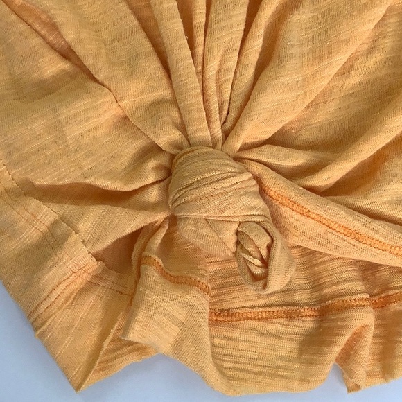 Free People Poppy Gold front knot square neck Tank top size Medium NWT - Picture 8 of 14